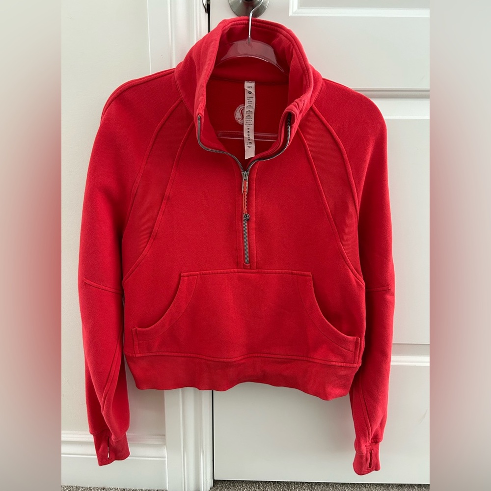 Scuba Oversized Funnel-Neck Half Zip (cropped)